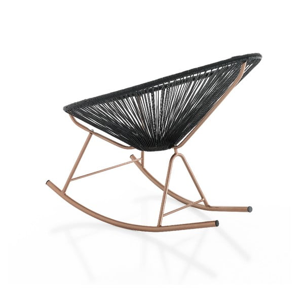 Sedia a dondolo nera adatta all'esterno Numana - Tomasucci-image-2