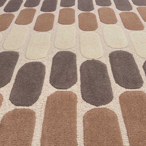 Tappeto in lana marrone/beige 200x290 cm Fossil - Flair Rugs-image-2