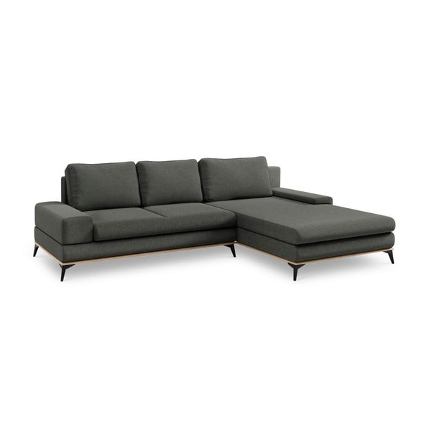 Divano letto angolare grigio scuro, angolo destro Planet - Windsor & Co Sofas-image-2