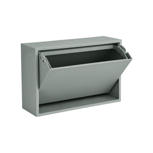 Cestino per la spazzatura blu polveroso in plastica riciclata da parete Mini Box – ReCollector