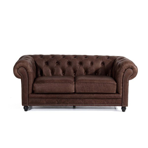 Divano in pelle marrone Orleans, 196 cm - Max Winzer