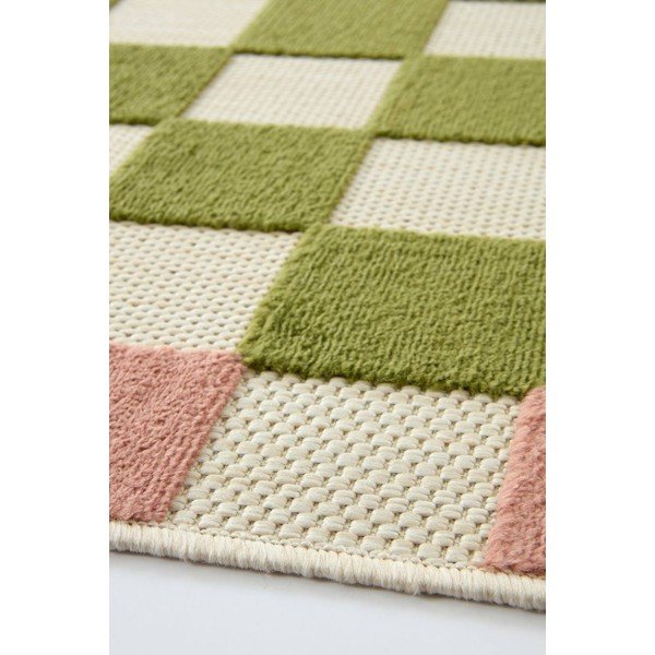 Tappeto da interno/esterno verde/rosa 200x290 cm Enja – Jotex-image-2