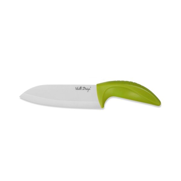 Keramický nůž Santoku, 14 cm, zelený