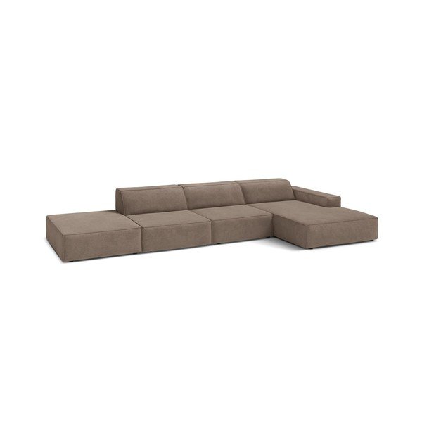 Divano angolare componibile beige (con penisola a destra/con chaise lounge) Jodie – Micadoni -image-1