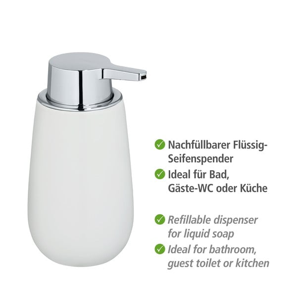 Distributore di sapone in ceramica bianca Badi - Wenko-image-2