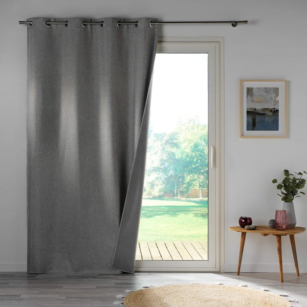 Tenda oscurante grigio chiaro 140x260 cm Crepuscule - douceur d'intérieur-image-2