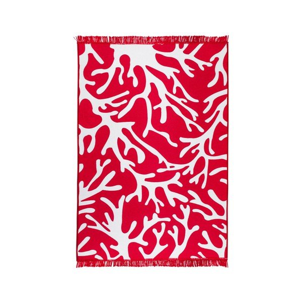 Tappeto bifacciale rosso e bianco Coral Reef, 120 x 180 cm - Cihan Bilisim Tekstil
