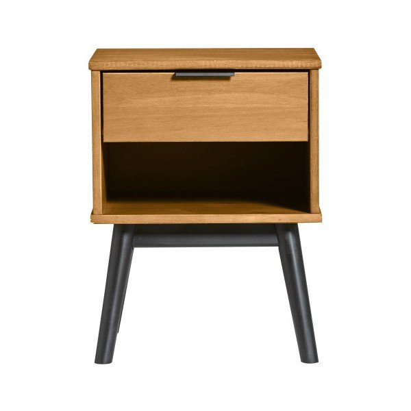 Comodino in legno di pino marrone Estela - Marckeric