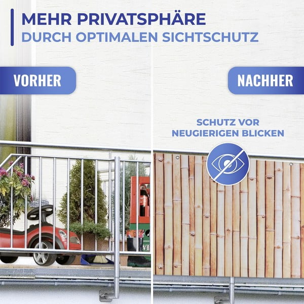 Paravento in plastica marrone chiaro 500x85 cm - Maximex-image-3