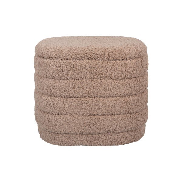 Pouf ovale marrone con contenitore Cuddly - Leitmotiv-image-4
