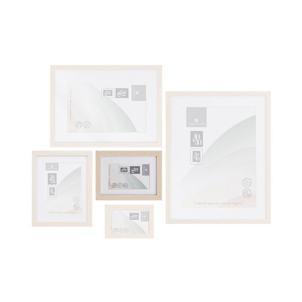 Cornice di colore naturale verticale con sostegno/da appendere 17,5x22,5 cm Sencillo – Casa Selección-image-1