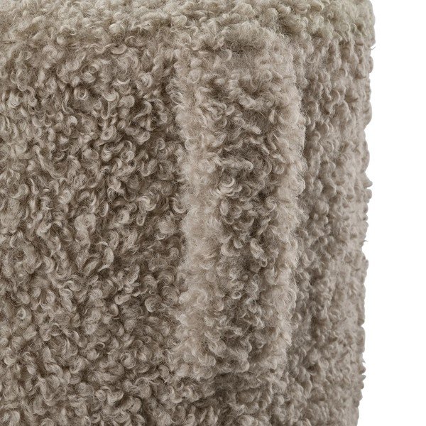Poggiapiedi marrone con rivestimento in bouclé Teddy – Blomus-image-3