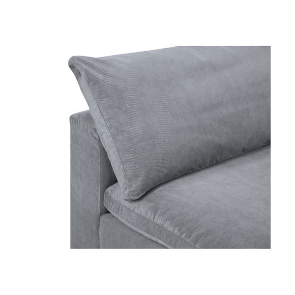 Parte angolare grigia del divano modulare in velluto a coste, angolo destro Galaxy - Windsor & Co Sofas-image-1