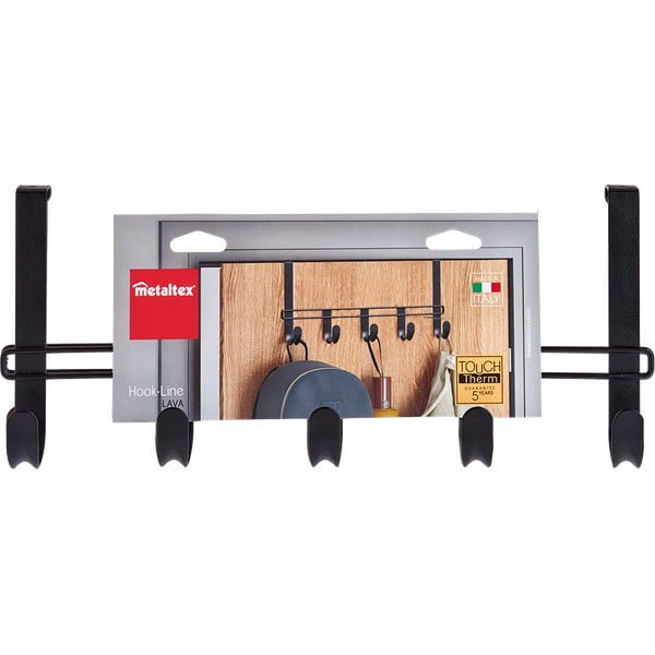 Appendiabiti in metallo nero 38 cm Lava - Metaltex-image-2