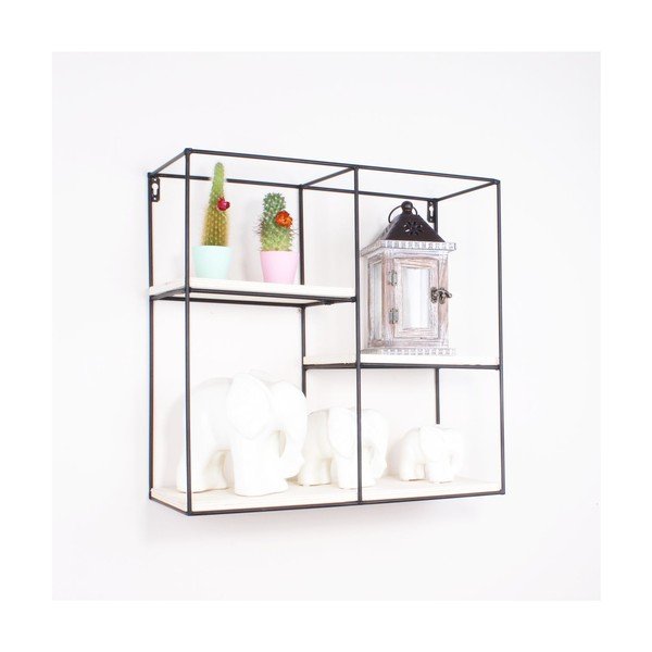 Kovová nástěnná polička North Carolina Scandinavian Home Decors Cube-image-1