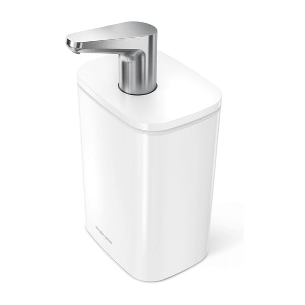 Dispenser di sapone in acciaio bianco 473 ml Pulse - simplehuman