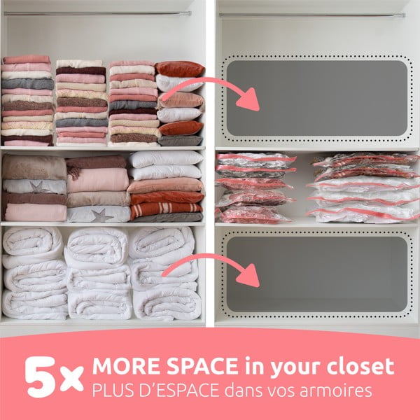 Sacchetti per il vuoto in set da 5 pezzi Aspispace M/L - Compactor-image-1