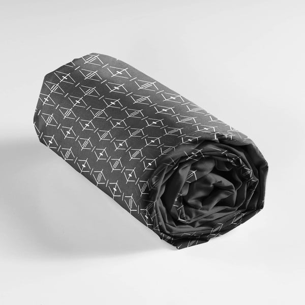 Lenzuolo con angoli grigio scuro in cotone 90x190 cm Aristide – douceur d'intérieur-image-3