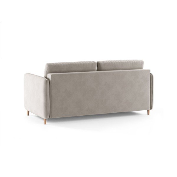 Divano beige per il riposo quotidiano con rivestimento in velluto 184 cm – Micadoni -image-3