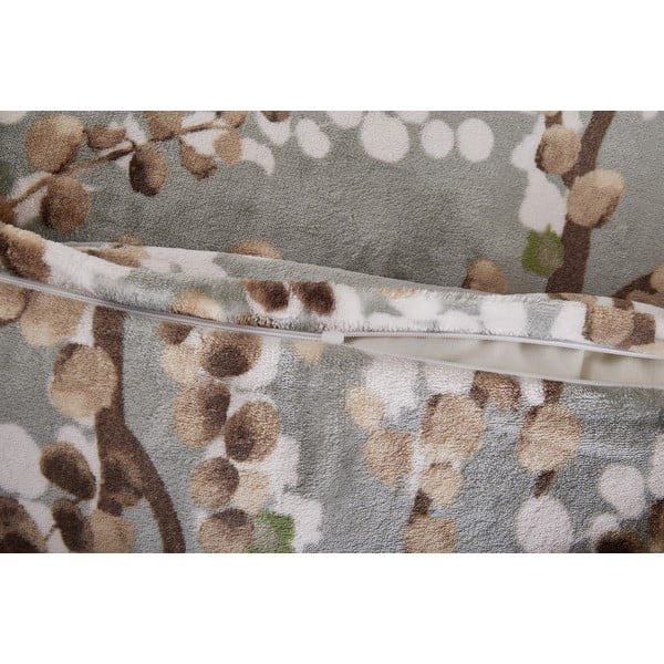 Set copripiumino e federa grigio in micropile per letto singolo 140x200 cm Branches – My House-image-3