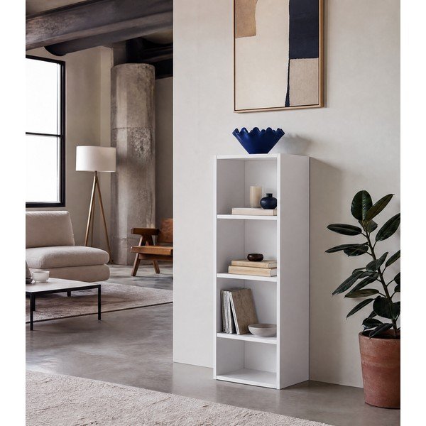 Libreria bianca 30x106x24 cm Cube – Casa Selección-image-3