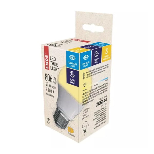 Lampadina LED calda E27, 7 W - EMOS-image-1