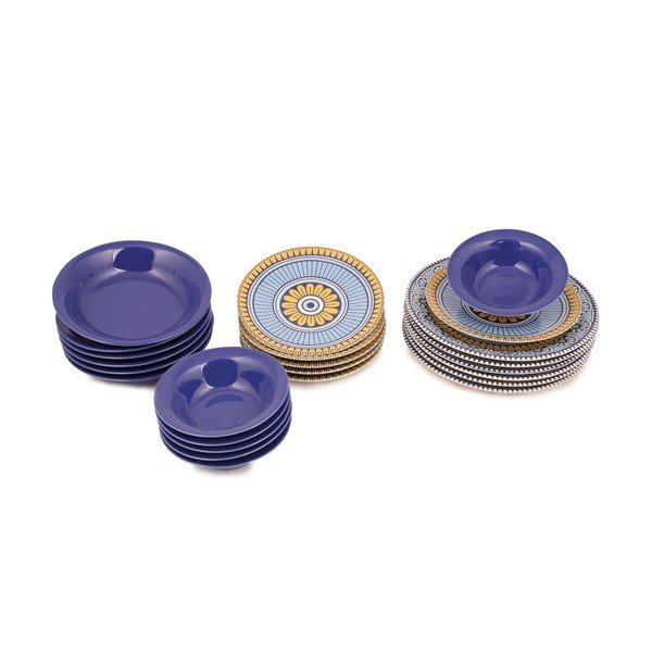 Set di piatti in porcellana da 24 pezzi Mandala - Kütahya Porselen-image-2