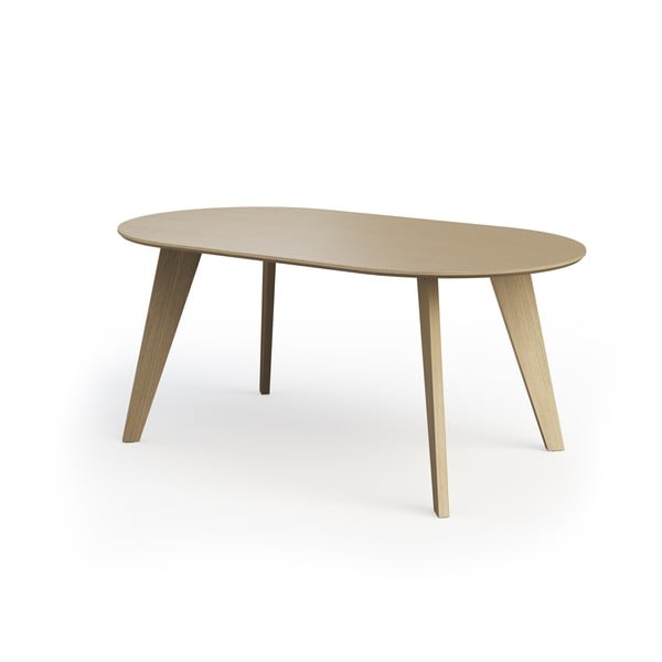 Tavolo da pranzo con piano in rovere decorato in colore naturale 100x180 cm Lago - TemaHome-image-2