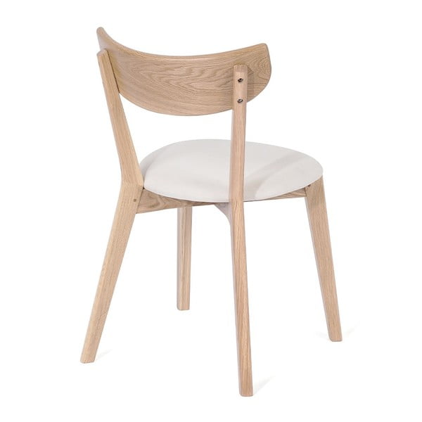 Sedia da pranzo in rovere con seduta bianca Arch - Bonami Essentials-image-2