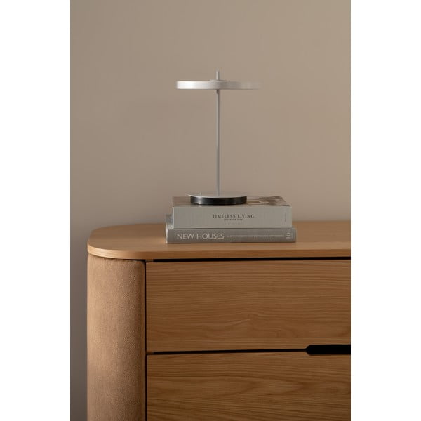 Lampada da tavolo LED grigio chiaro in metallo con paralume in metallo (altezza totale 31 cm) Asteria Move – UMAGE-image-1