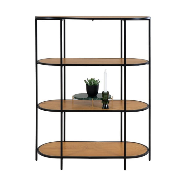 Libreria nera in rovere 36x111 cm Vita - House Nordic