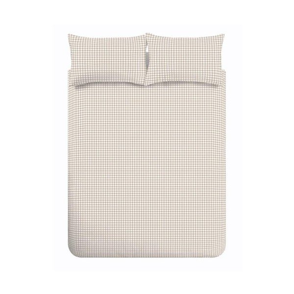 Set copripiumino e federa beige per letto singolo 135x200 cm Bamford Gingham Check – Catherine Lansfield