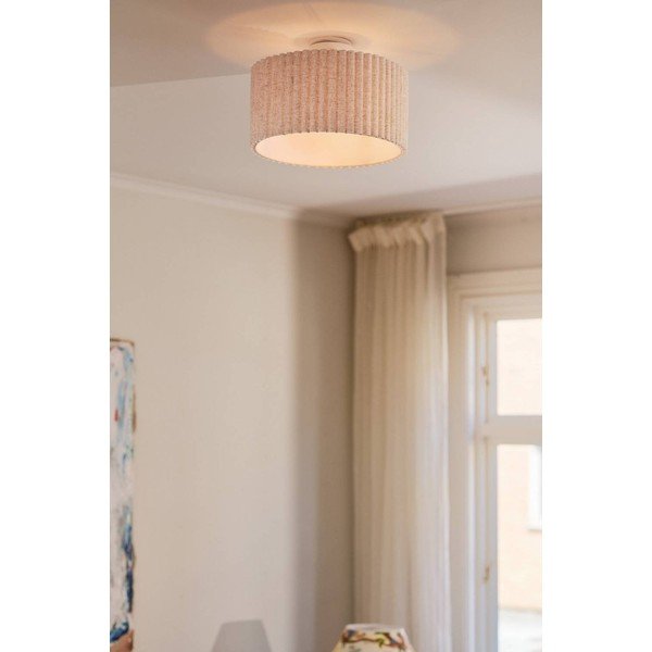 Plafoniera beige in lino ø 40 cm Alina – Jotex-image-1