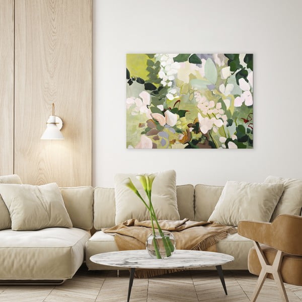 Quadro con elementi dipinti a mano 90x118 cm Green Garden - Malerifabrikken-image-1