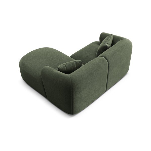 Divano angolare verde (con penisola a destra/con chaise lounge) con rivestimento in velluto Campi – Cosmopolitan Design-image-4