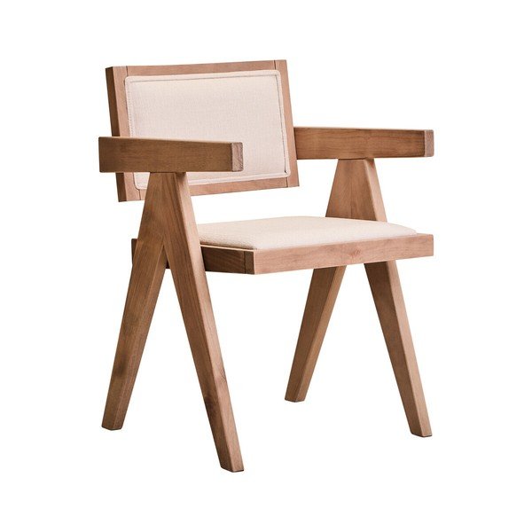 Sedia da pranzo di colore naturale imbottito Cebu – Premier Housewares