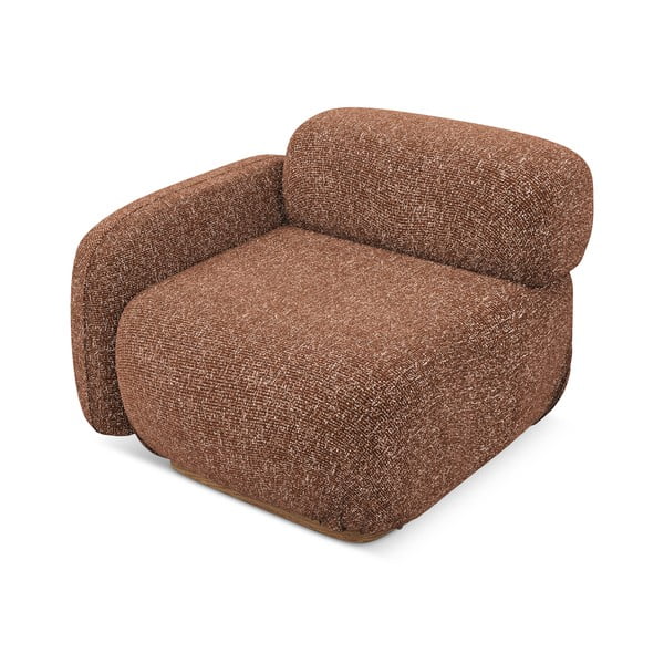 Parte divano componibile arancione/marrone (con penisola a sinistra) Ailani – Makamii-image-3