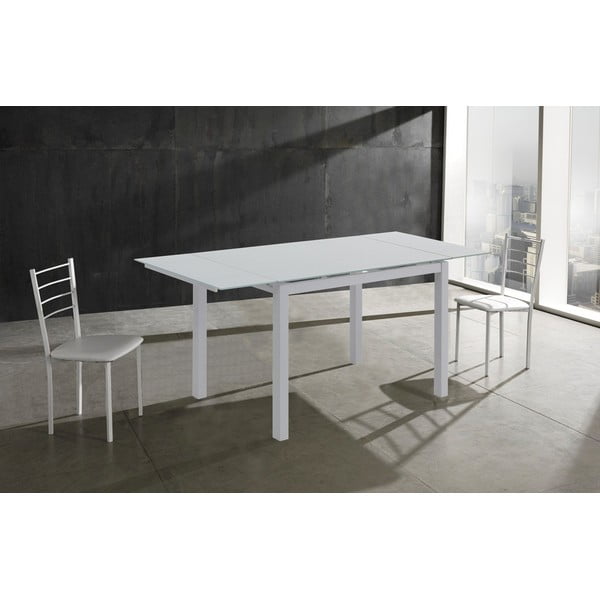 Tavolo da pranzo pieghevole con piano in vetro 70x110 cm Fast - Tomasucci-image-1