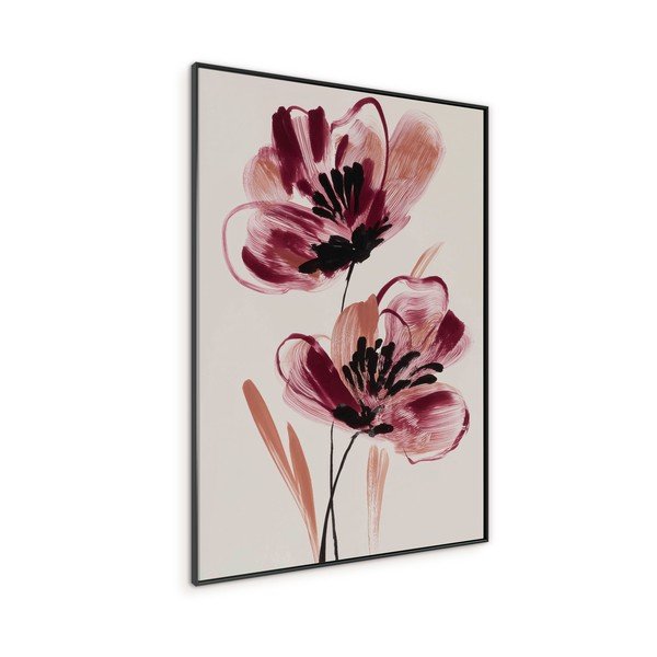 Dipinto stampato con cornice inclusa/dipinto su tela 70x100 cm Burgundy Blooms – Styler-image-4