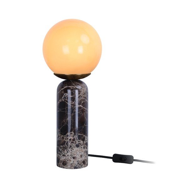 Lampada da tavolo marrone scuro in marmo (altezza totale 38 cm) Lazio Sphere – Leitmotiv-image-3