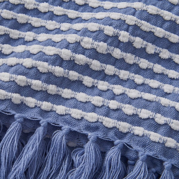 Coperta blu 125x150 cm Stab Stitch – Catherine Lansfield-image-2