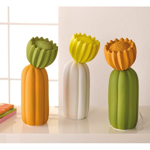 Decorazione luminosa arancione con alimentazione a corrente ø 10 cm Cactus – Brandani-image-2