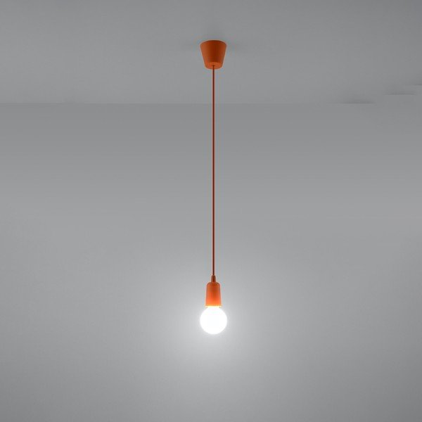 Lampada a sospensione arancione ø 5 cm Rene - Sollux-image-4