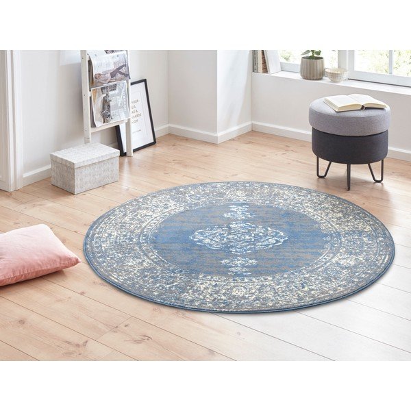 Tappeto rotondo blu ø 160 cm Méridional - Hanse Home-image-1