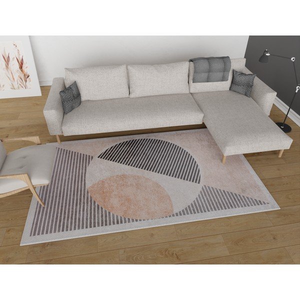 Runner lavabile beige 80x200 cm - Vitaus-image-1