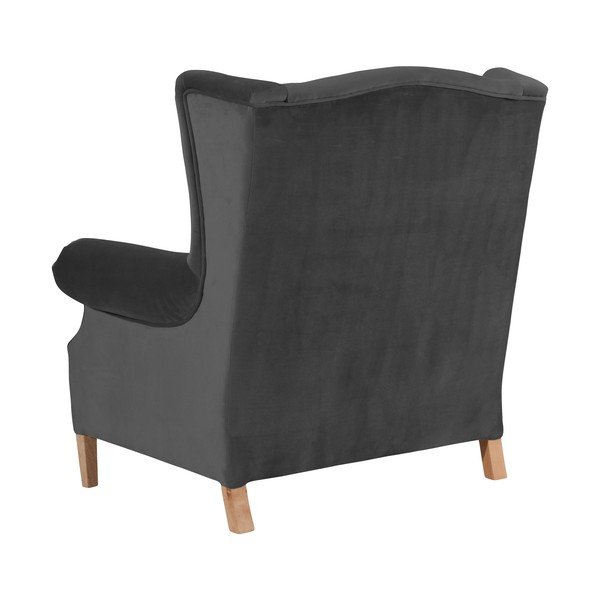 Poltrona in velluto grigio antracite Velvet Harvey - Max Winzer-image-3
