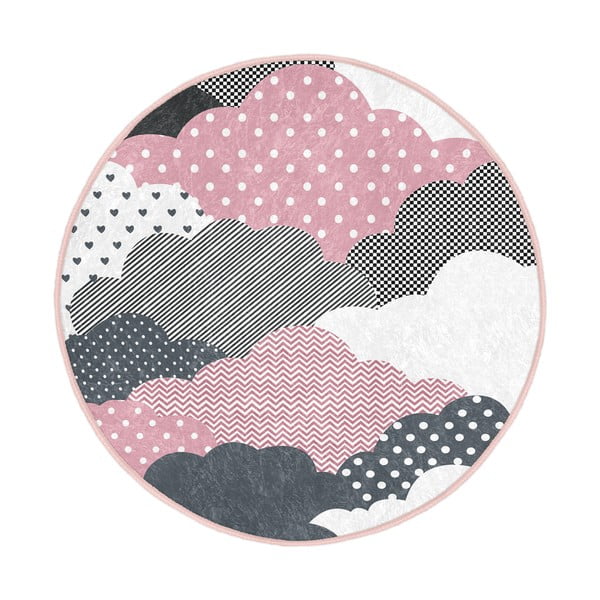 Tappeto per bambini rosa-grigio ø 100 cm Comfort - Mila Home