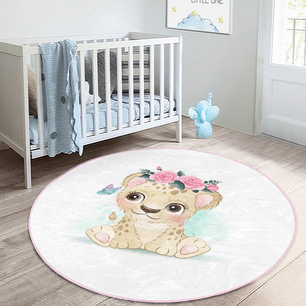 Tappeto bianco per bambini ø 80 cm Comfort - Mila Home-image-4