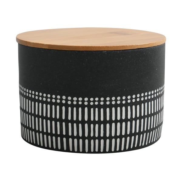 Organizer da bagno nero in poliresina per dischetti di cotone Yuma – Spirella