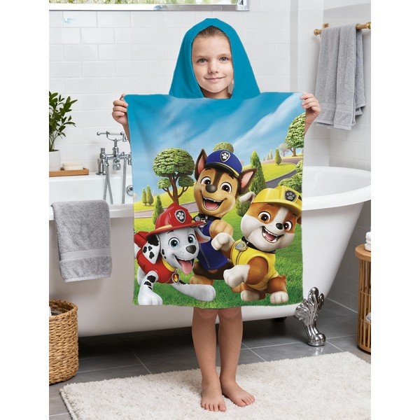 Poncho per bambini in cotone 3-8 anni Paw Patrol – Jerry Fabrics-image-1